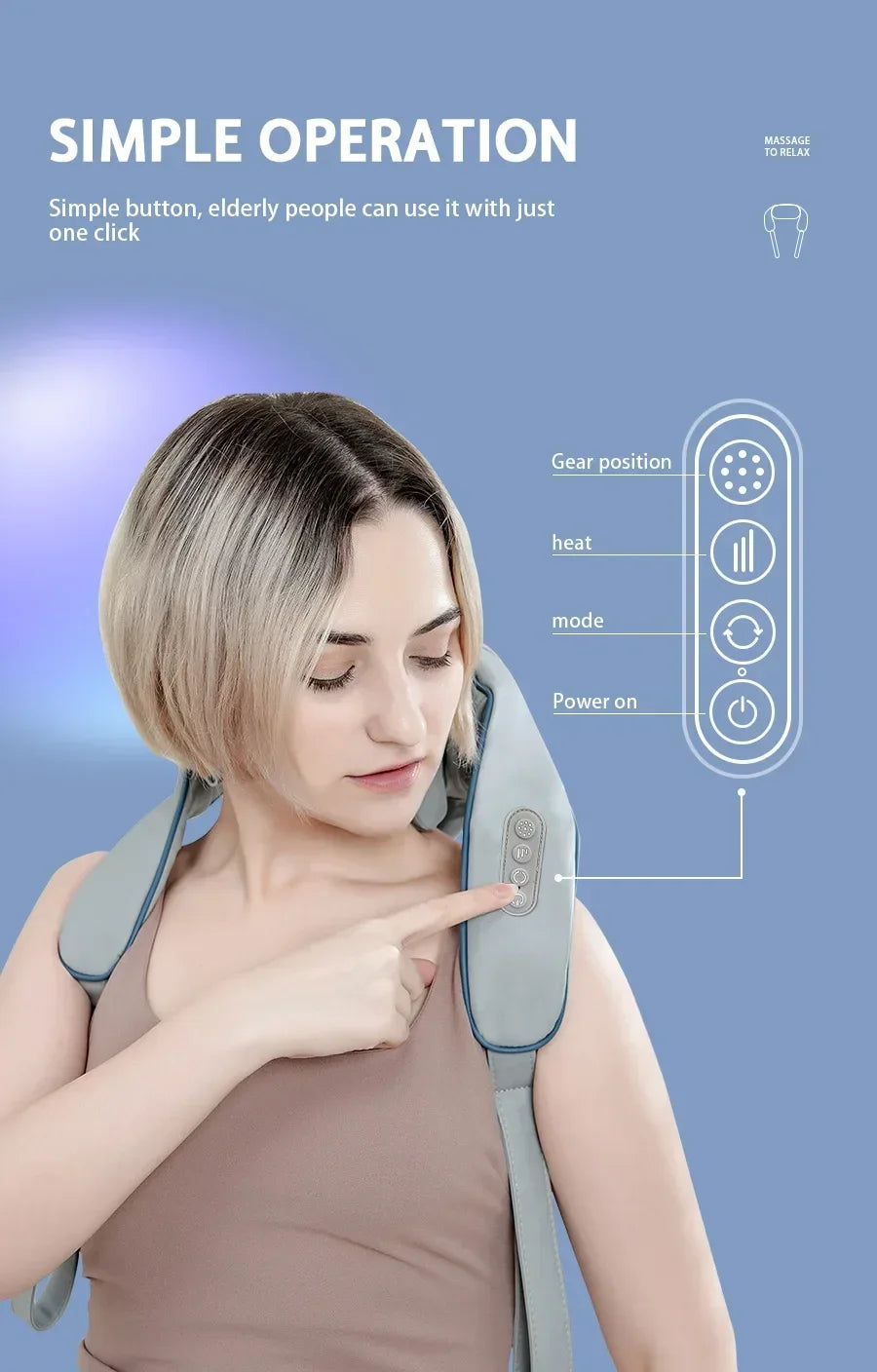 LuxeRelief™ Smart Shiatsu Massager